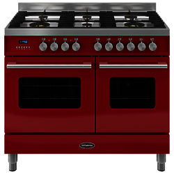 Britannia RC-10TG-DE Delphi Dual Fuel Range Cooker Red